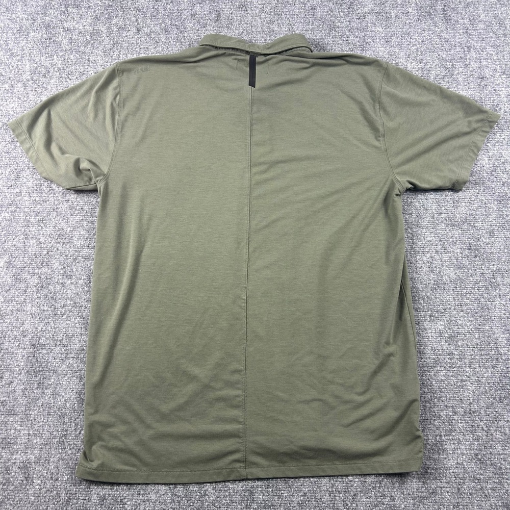 TRUE Linkswear Polo Shirt Mens‎ Large Olive Green Recycled Tencel Golf Top - Picture 6 of 8